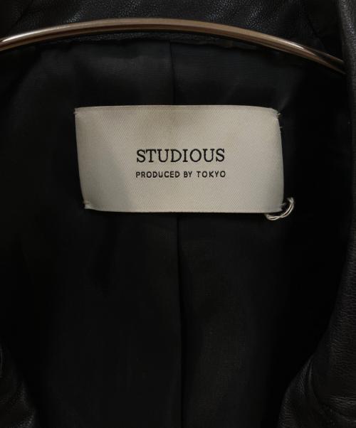 STUDIOUS（ステュディオス）STUDIOUS (ステュディオス) レザージャケット ブラックの古着・服飾アイテム