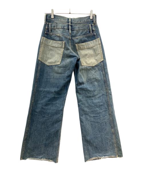 SLY（スライ）SLY (スライ) DOUBLE BELT WIDE FLARE PT-C インディゴ サイズ:1の古着・服飾アイテム