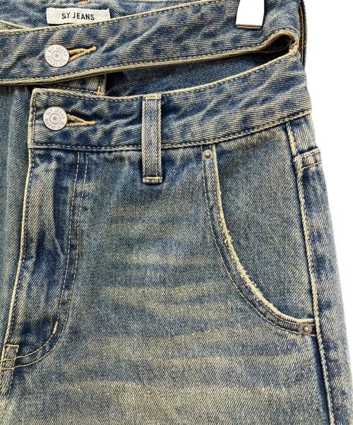 SLY（スライ）SLY (スライ) DOUBLE HOLE BELT STRAIGHT インディゴの古着・服飾アイテム
