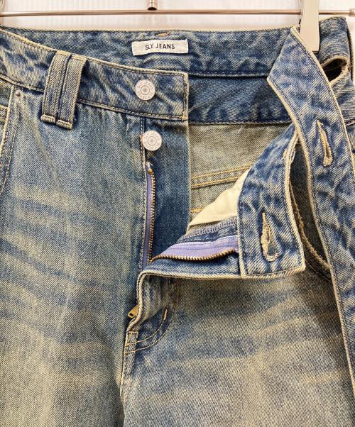 SLY（スライ）SLY (スライ) DOUBLE HOLE BELT STRAIGHT インディゴの古着・服飾アイテム