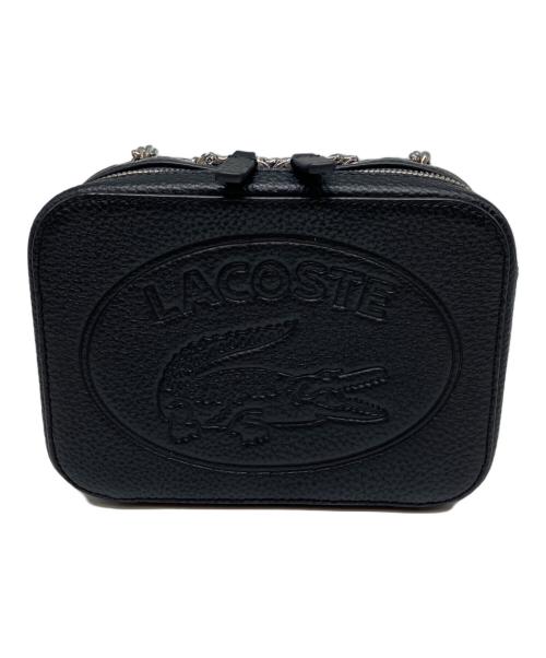 LACOSTE（ラコステ）LACOSTE (ラコステ) CROCO CREWチェーンハンドルバッグ ブラックの古着・服飾アイテム