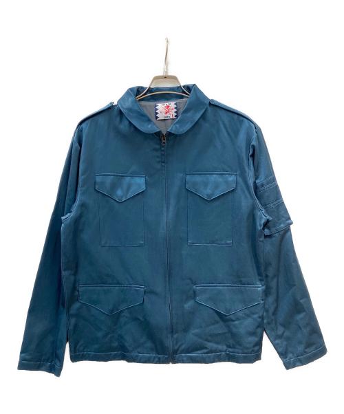 son of the cheese（（サノバチーズ））SON OF THE CHEESE (（サノバチーズ）) SATIN JKT サテンジャケット ネイビー サイズ:Ⅼの古着・服飾アイテム
