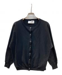THREE DOTS（スリードッツ）の古着「Washable silk cotton cardigan」｜ブラック