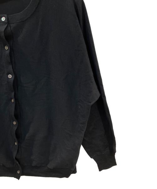 THREE DOTS（スリードッツ）THREE DOTS (スリードッツ) Washable silk cotton cardigan ブラック サイズ:Sの古着・服飾アイテム