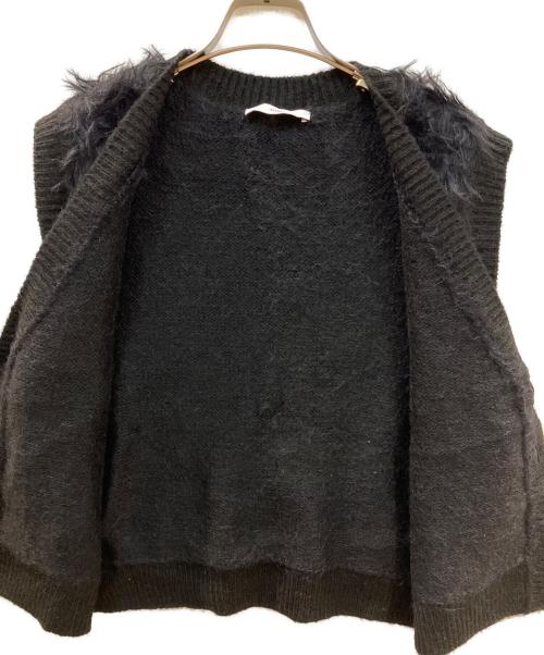 ASTRAET（アストラット）ASTRAET (アストラット) シャギー Vネック ベスト ブラック サイズ:ーの古着・服飾アイテム