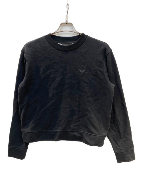 EMPORIO ARMANI（エンポリオ アルマーニ）EMPORIO ARMANI (エンポリオ アルマーニ) クルーネックスウェット ブラック サイズ:44の古着・服飾アイテム