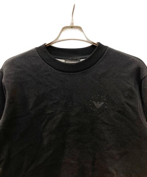 EMPORIO ARMANI（エンポリオ アルマーニ）EMPORIO ARMANI (エンポリオ アルマーニ) クルーネックスウェット ブラック サイズ:44の古着・服飾アイテム