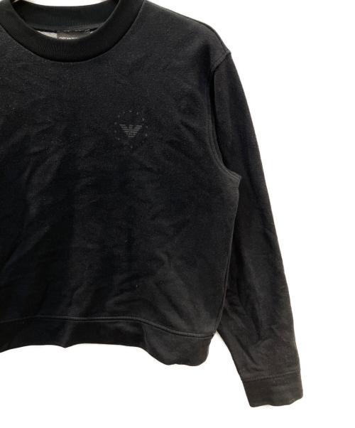 EMPORIO ARMANI（エンポリオ アルマーニ）EMPORIO ARMANI (エンポリオ アルマーニ) クルーネックスウェット ブラック サイズ:44の古着・服飾アイテム