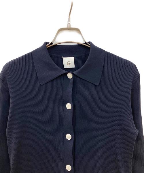 6(ROKU) BEAUTY&YOUTH（ロク ビューティーアンドユース）6(ROKU) BEAUTY&YOUTH (ロク ビューティーアンドユース) RIB SHIRT CARDIGAN ネイビー サイズ:FREEの古着・服飾アイテム