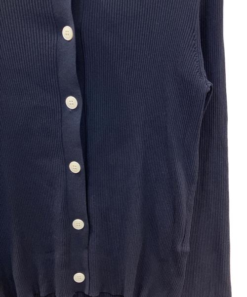6(ROKU) BEAUTY&YOUTH（ロク ビューティーアンドユース）6(ROKU) BEAUTY&YOUTH (ロク ビューティーアンドユース) RIB SHIRT CARDIGAN ネイビー サイズ:FREEの古着・服飾アイテム
