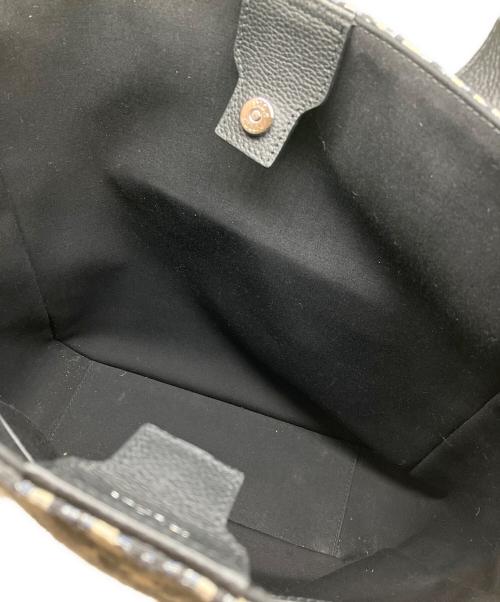 Christian Dior（クリスチャン ディオール）Christian Dior (クリスチャン ディオール) キャンバス2wayトートバッグ ベージュ×ネイビーの古着・服飾アイテム