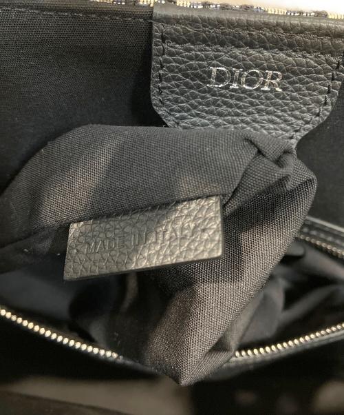 Christian Dior（クリスチャン ディオール）Christian Dior (クリスチャン ディオール) キャンバス2wayトートバッグ ベージュ×ネイビーの古着・服飾アイテム