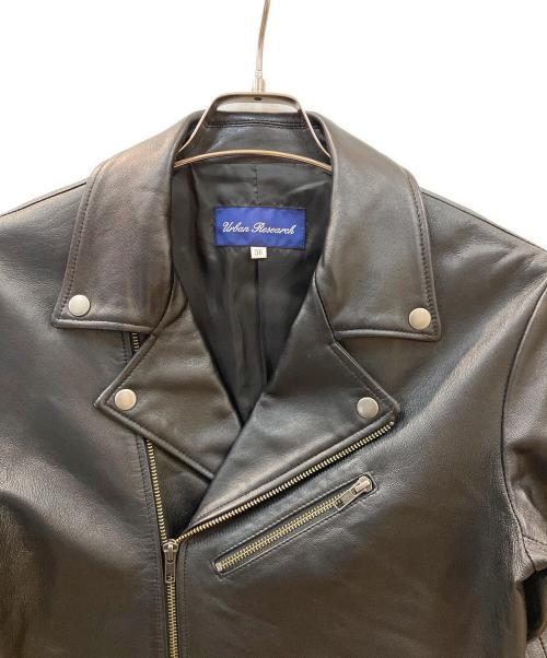 URBAN RESEARCH（アーバンリサーチ）URBAN RESEARCH (アーバンリサーチ) レザーライダースジャケット ブラック サイズ:38の古着・服飾アイテム