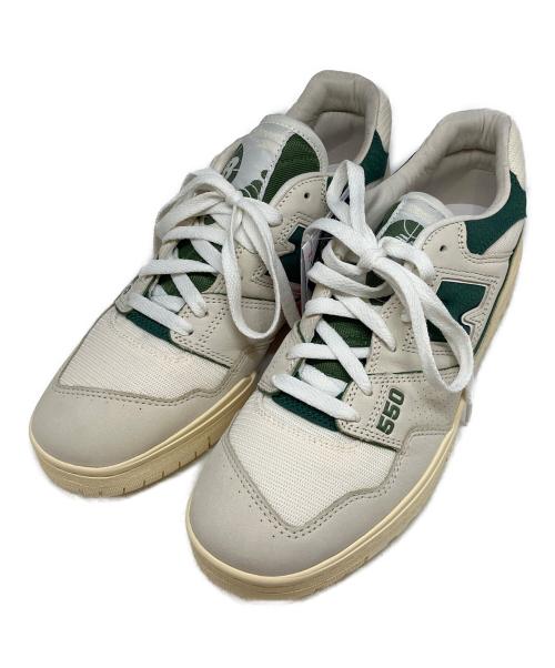 NEW BALANCE（ニューバランス）NEW BALANCE (ニューバランス) ローカットスニーカー アイボリー×グリーン サイズ:27.5cmの古着・服飾アイテム