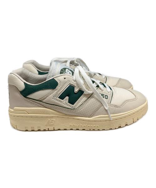 NEW BALANCE（ニューバランス）NEW BALANCE (ニューバランス) ローカットスニーカー アイボリー×グリーン サイズ:27.5cmの古着・服飾アイテム