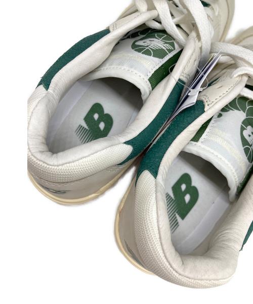 NEW BALANCE（ニューバランス）NEW BALANCE (ニューバランス) ローカットスニーカー アイボリー×グリーン サイズ:27.5cmの古着・服飾アイテム