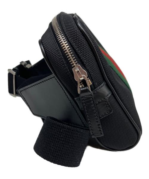 GUCCI（グッチ）GUCCI (グッチ) シェリーラインウエストバッグ ブラックの古着・服飾アイテム