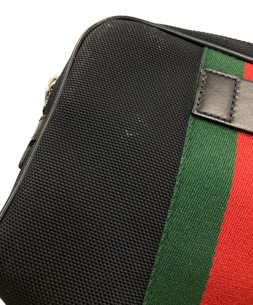 GUCCI（グッチ）GUCCI (グッチ) シェリーラインウエストバッグ ブラックの古着・服飾アイテム