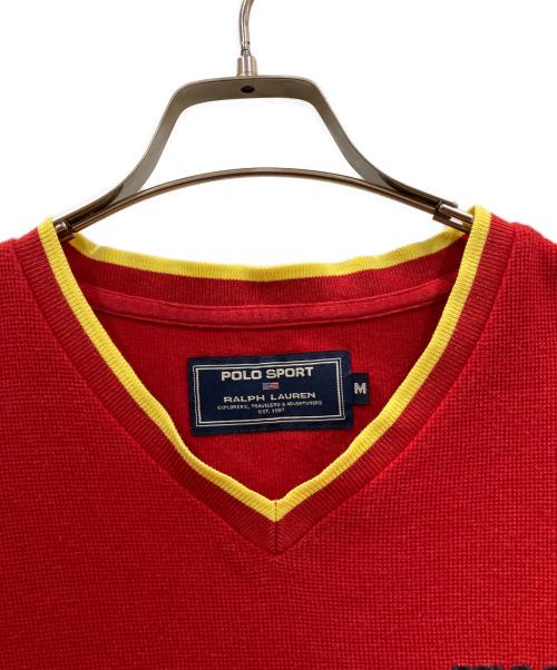 POLO SPORT（ポロスポーツ）POLO SPORT (ポロスポーツ) 半袖ニット レッド サイズ:Mの古着・服飾アイテム