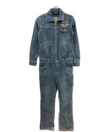 VANSON（バンソン）の古着「デニムオールインワン つなぎ」｜インディゴ