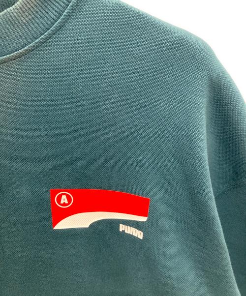 PUMA（プーマ）PUMA (プーマ) ADER error (アーダーエラー) クルーネックスウェット グリーン サイズ:Mの古着・服飾アイテム