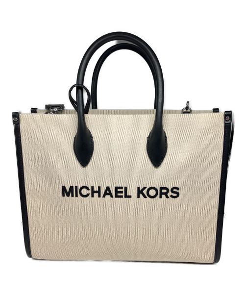 MICHAEL KORS（マイケルコース）MICHAEL KORS (マイケルコース) 2WAYキャンバストート ベージュの古着・服飾アイテム
