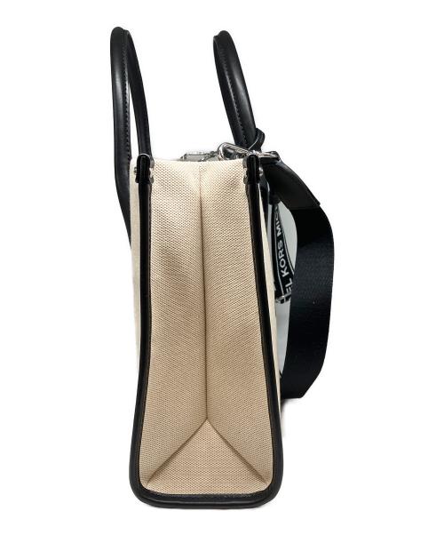 MICHAEL KORS（マイケルコース）MICHAEL KORS (マイケルコース) 2WAYキャンバストート ベージュの古着・服飾アイテム