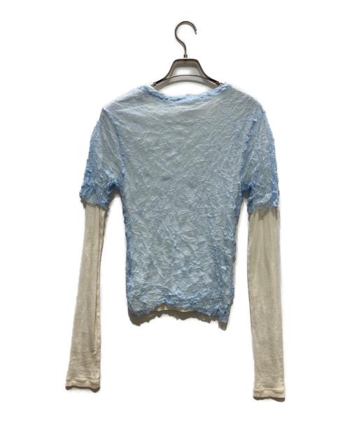 MAISON SPECIAL（メゾンスペシャル）MAISON SPECIAL (メゾンスペシャル) Washer Layered Tops スカイブルー サイズ:FREEの古着・服飾アイテム