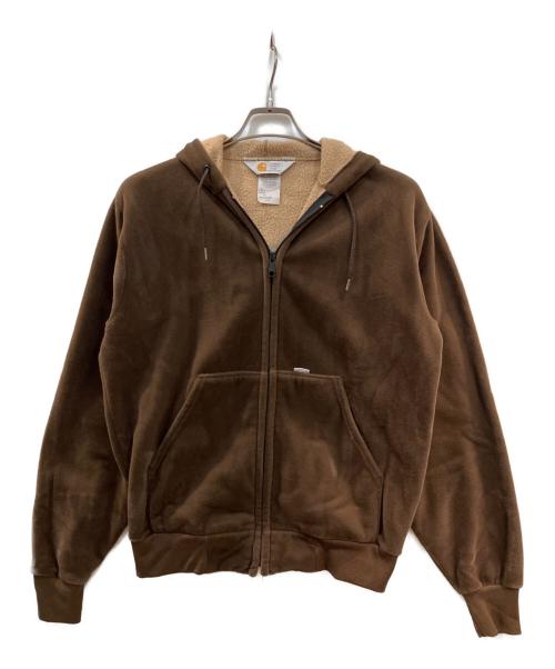 CarHartt（カーハート）CarHartt (カーハート) 80's-90's 三角タグベロアジップパーカー ブラウン サイズ:Mの古着・服飾アイテム
