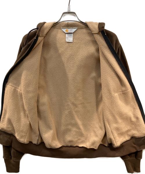 CarHartt（カーハート）CarHartt (カーハート) 80's-90's 三角タグベロアジップパーカー ブラウン サイズ:Mの古着・服飾アイテム