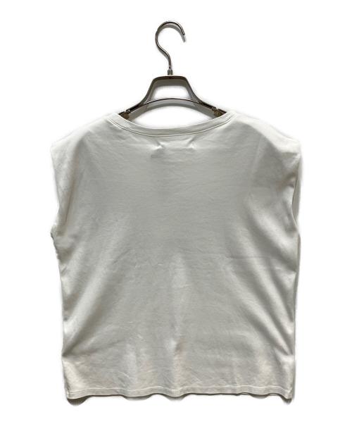 HER LIP TO（ハーリップトゥ）Her lip to (ハーリップトゥ) ノースリーブカットソー ホワイト サイズ:FREEの古着・服飾アイテム
