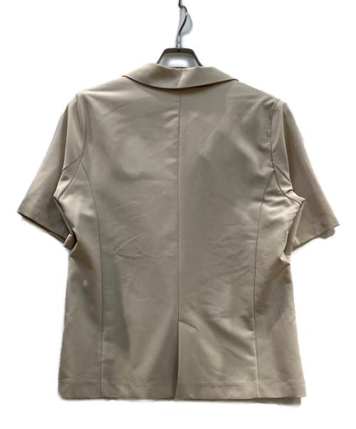 HER LIP TO（ハーリップトゥ）HER LIP TO (ハーリップトゥ) 半袖ジャケット ベージュ サイズ:Sの古着・服飾アイテム