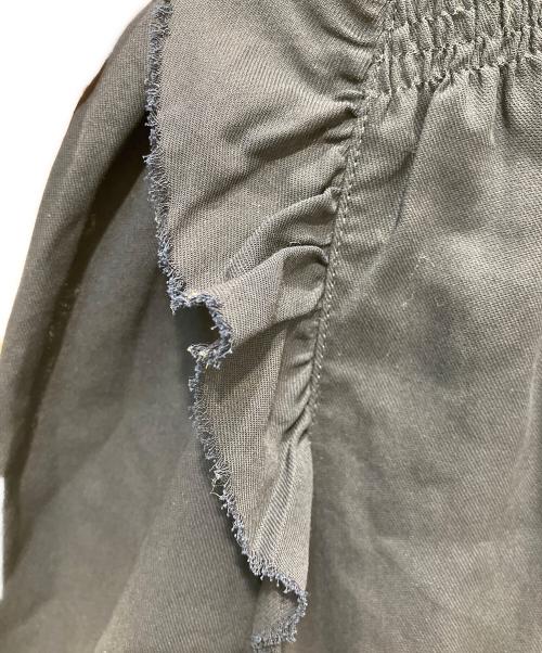 IENA（イエナ）IENA (イエナ) コットンシュリンクフリルブラウス ネイビー サイズ:表記記名無しの古着・服飾アイテム