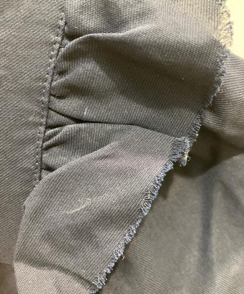 IENA（イエナ）IENA (イエナ) コットンシュリンクフリルブラウス ネイビー サイズ:表記記名無しの古着・服飾アイテム