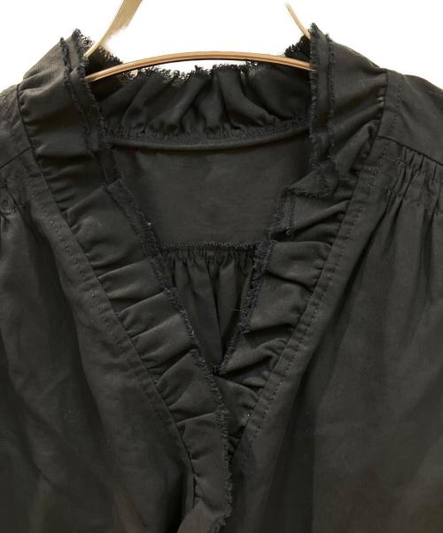 IENA（イエナ）IENA (イエナ) コットンシュリンクフリルハーフスリーブブラウス ネイビー サイズ:不明の古着・服飾アイテム