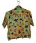 MATSUFUJI (マツフジ) RARE THINGS PRINT OPEN COLLAR SHIRT グリーン×オレンジ サイズ:L：12000円