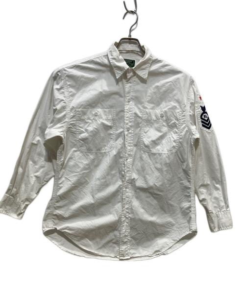 RALPH LAUREN COUNTRY（ラルフローレンカントリー）RALPH LAUREN COUNTRY (ラルフローレンカントリー) ミリタリーシャツ ホワイト サイズ:Mの古着・服飾アイテム