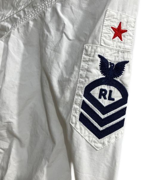 RALPH LAUREN COUNTRY（ラルフローレンカントリー）RALPH LAUREN COUNTRY (ラルフローレンカントリー) ミリタリーシャツ ホワイト サイズ:Mの古着・服飾アイテム