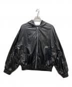 DANKE SCHONダンケ シェーン）の古着「COATING TENCEL ZIP HOODIE」｜ブラック