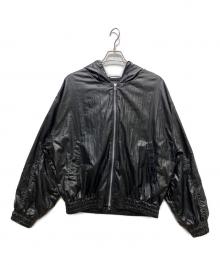 DANKE SCHON（ダンケ シェーン）の古着「COATING TENCEL ZIP HOODIE」｜ブラック