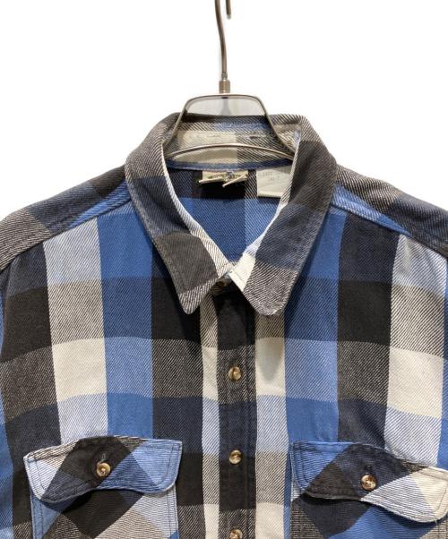 FIVE BROTHER（ファイブブラザー）FIVE BROTHER (ファイブブラザー) ネルシャツ ブルー×ブラック サイズ:2XLの古着・服飾アイテム