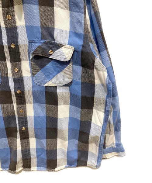 FIVE BROTHER（ファイブブラザー）FIVE BROTHER (ファイブブラザー) ネルシャツ ブルー×ブラック サイズ:2XLの古着・服飾アイテム
