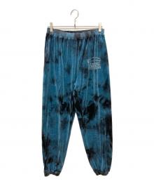 ARIES（アリーズ）の古着「Velour Sweatpants ベロアスウェットパンツ」｜ブルー×ブラック