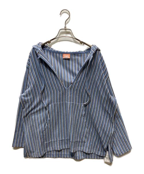 FREAK'S STORE（フリークスストア）FREAK'S STORE (フリークスストア) パイル フード付き スキッパープルオーバー ブルー サイズ:FREEの古着・服飾アイテム
