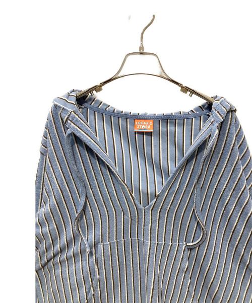 FREAK'S STORE（フリークスストア）FREAK'S STORE (フリークスストア) パイル フード付き スキッパープルオーバー ブルー サイズ:FREEの古着・服飾アイテム