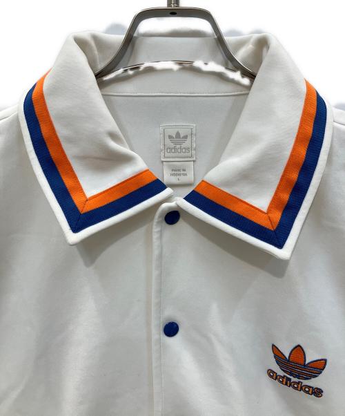 adidas（アディダス）adidas (アディダス) スナップボタンシャツ ホワイト サイズ:Ⅼの古着・服飾アイテム