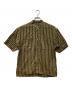 ISSEY MIYAKE the shirts（イッセイミヤケザシャツ）の古着「バンドカラーストライプシャツ」｜ブラウン
