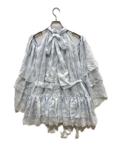darich（ダーリッチ）Darich (ダーリッチ) トワルドジュイシフォンフリルミニワンピース スカイブルー サイズ:FREEの古着・服飾アイテム