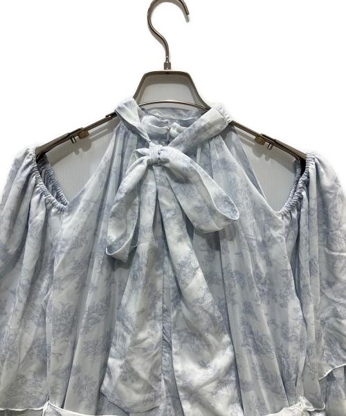 darich（ダーリッチ）Darich (ダーリッチ) トワルドジュイシフォンフリルミニワンピース スカイブルー サイズ:FREEの古着・服飾アイテム