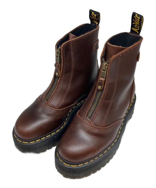Dr.Martens（ドクターマーチン）Dr.Martens (ドクターマーチン) Jetta フロントジップブーツ ブラウン サイズ:UK4の古着・服飾アイテム